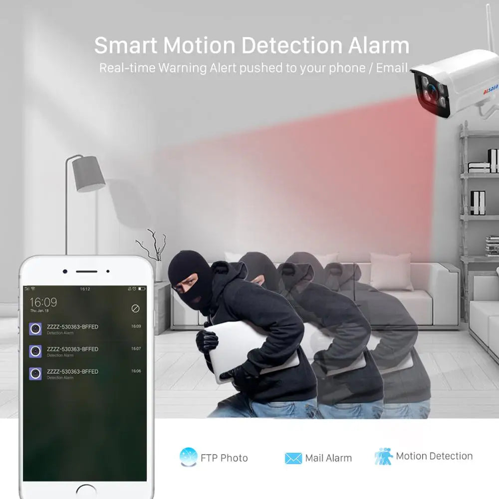 Outdoor Wireless Camera Motion Detection, Night Vision High Quality-cameravigilance 