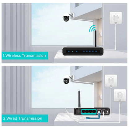 Cámara IP PTZ de doble lente con zoom híbrido 8x y 4K de 8 MP con detección humana por IA | Videovigilancia de seguridad con audio y wifi