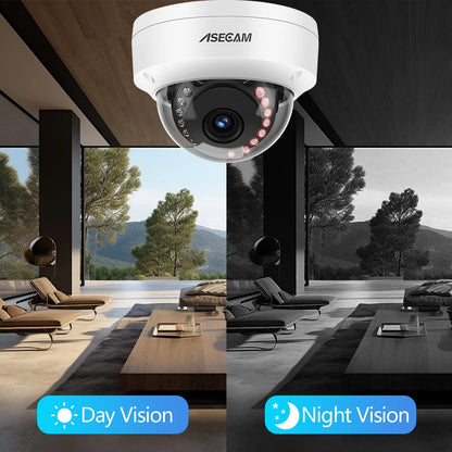 Rotating exterior or interior security camera dome day and night