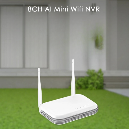 Mini grabadora de video en red WiFi NVR de 8/4 canales con detección de rostros y alertas por correo electrónico