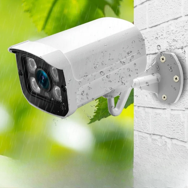 Cámara IP inalámbrica para exteriores de 5 MP con audio, detección de movimiento, visión nocturna y ranura para tarjeta SD (máximo 128 GB) - Aplicación iCsee