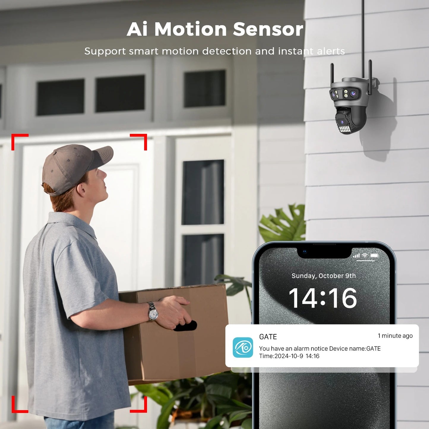 Outdoor Surveillance Camera Auto Tracking Multi Screen Digital Zoom X10